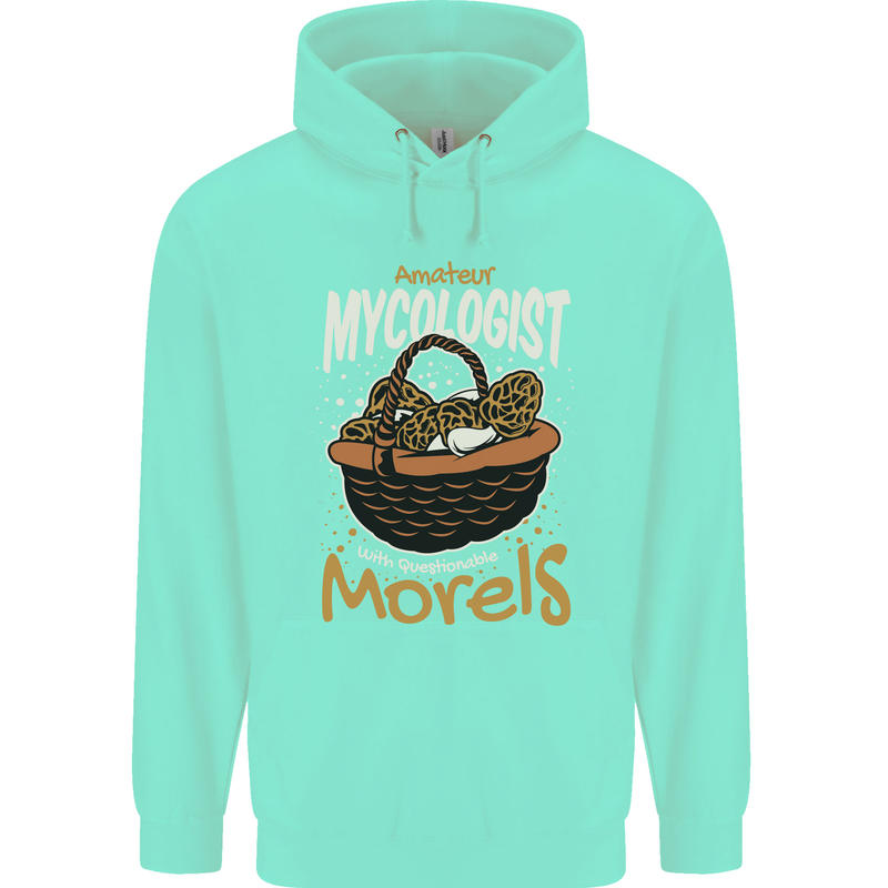 Amateur Mycologist Funny Mushroom Childrens Kids Hoodie Peppermint