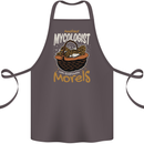 Amateur Mycologist Funny Mushroom Cotton Apron 100% Organic Dark Grey