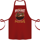 Amateur Mycologist Funny Mushroom Cotton Apron 100% Organic Maroon
