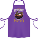 Amateur Mycologist Funny Mushroom Cotton Apron 100% Organic Purple