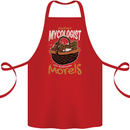 Amateur Mycologist Funny Mushroom Cotton Apron 100% Organic Red