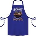 Amateur Mycologist Funny Mushroom Cotton Apron 100% Organic Royal Blue