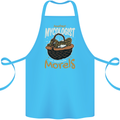 Amateur Mycologist Funny Mushroom Cotton Apron 100% Organic Turquoise
