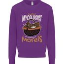 Amateur Mycologist Funny Mushroom Kids Sweatshirt Jumper Purple