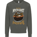 Amateur Mycologist Funny Mushroom Kids Sweatshirt Jumper Storm Grey