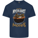 Amateur Mycologist Funny Mushroom Kids T-Shirt Childrens Navy Blue
