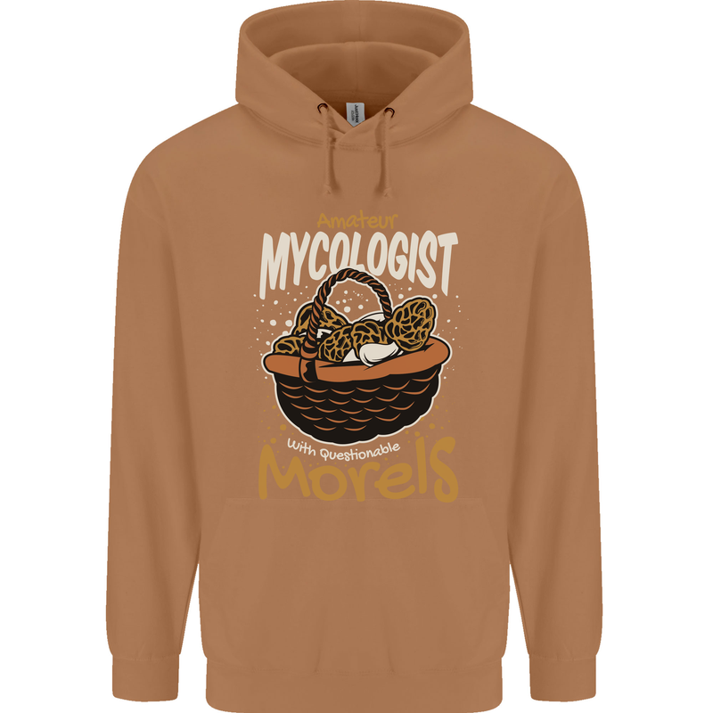 Amateur Mycologist Funny Mushroom Mens 80% Cotton Hoodie Caramel Latte