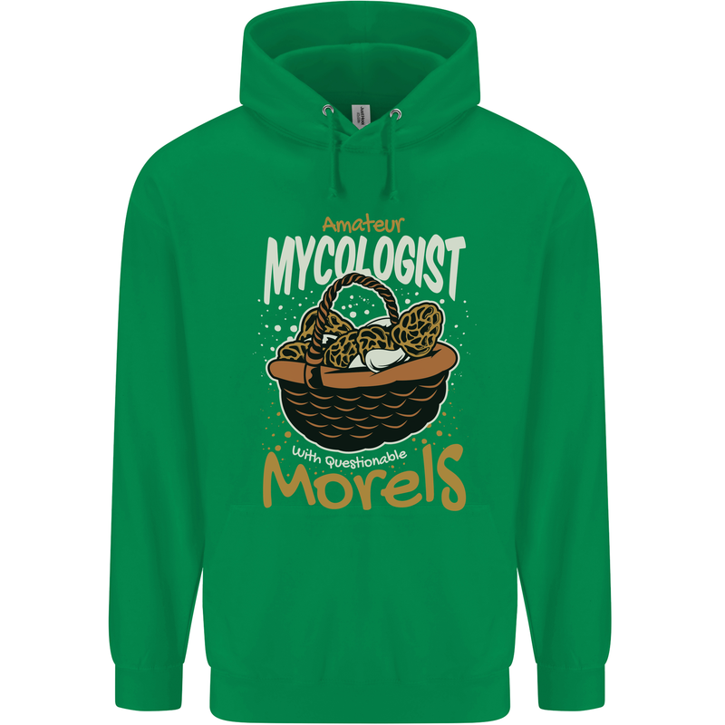 Amateur Mycologist Funny Mushroom Mens 80% Cotton Hoodie Irish Green