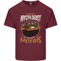 Amateur Mycologist Funny Mushroom Mens Cotton T-Shirt Tee Top Maroon