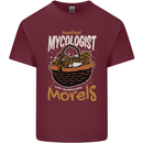 Amateur Mycologist Funny Mushroom Mens Cotton T-Shirt Tee Top Maroon