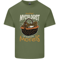 Amateur Mycologist Funny Mushroom Mens Cotton T-Shirt Tee Top Military Green