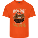 Amateur Mycologist Funny Mushroom Mens Cotton T-Shirt Tee Top Orange