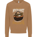 Amateur Mycologist Funny Mushroom Mens Sweatshirt Jumper Caramel Latte