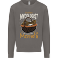 Amateur Mycologist Funny Mushroom Mens Sweatshirt Jumper Charcoal
