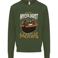 Amateur Mycologist Funny Mushroom Mens Sweatshirt Jumper Forest Green
