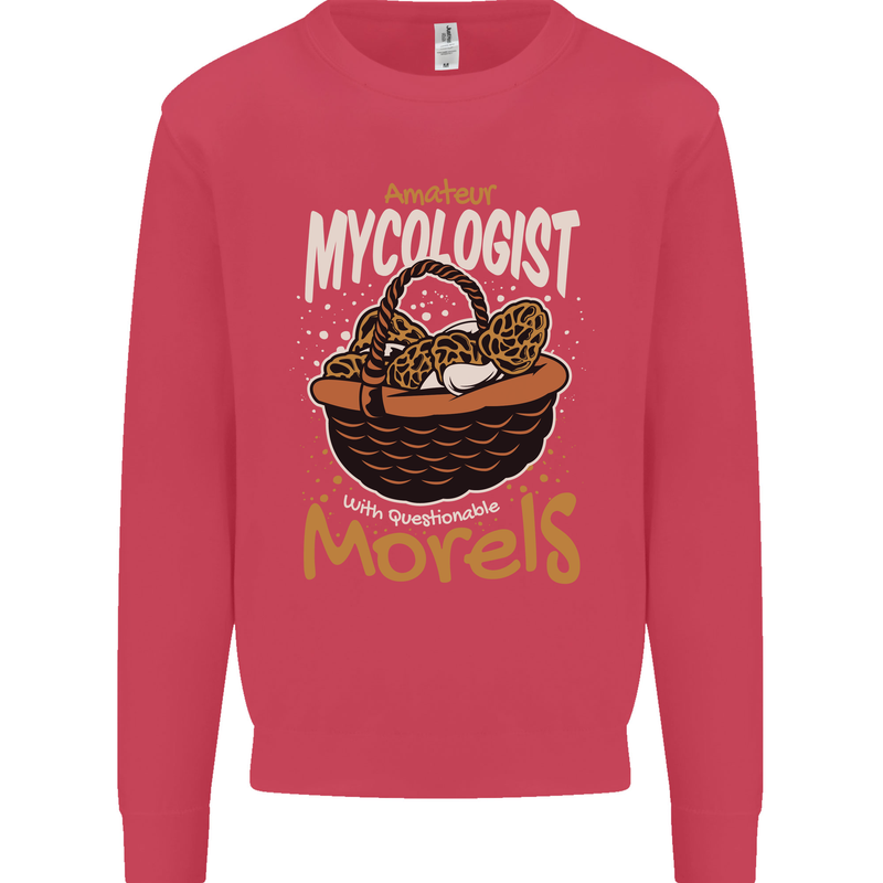 Amateur Mycologist Funny Mushroom Mens Sweatshirt Jumper Heliconia
