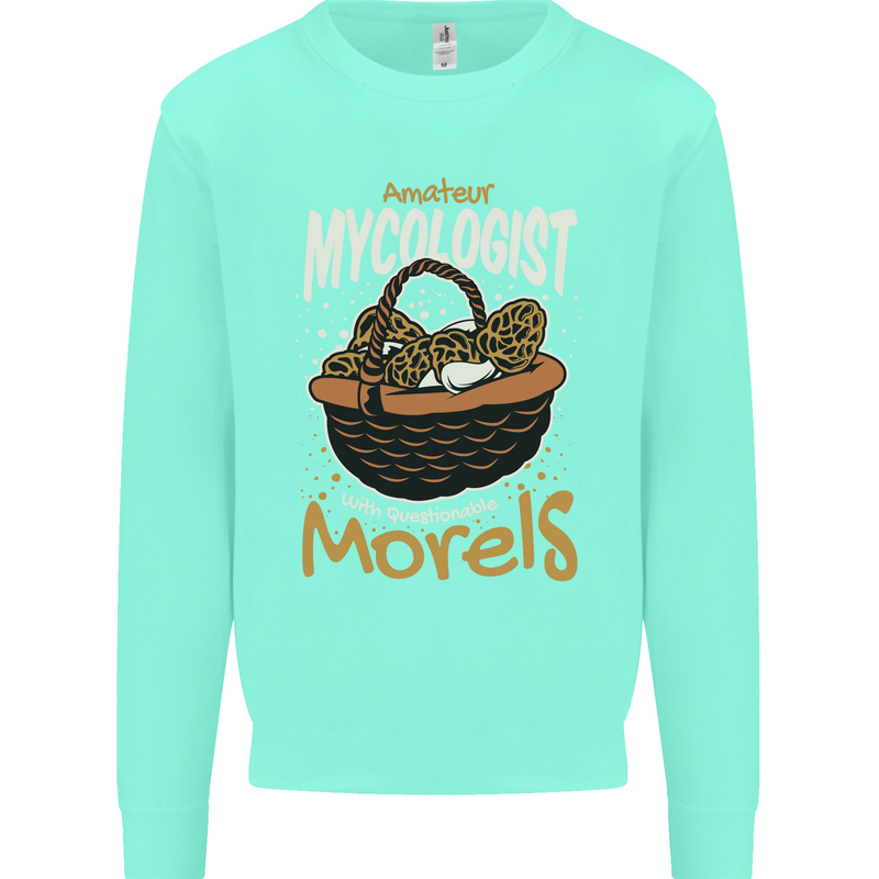 Amateur Mycologist Funny Mushroom Mens Sweatshirt Jumper Peppermint