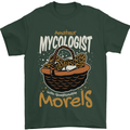 Amateur Mycologist Funny Mushroom Mens T-Shirt 100% Cotton Forest Green
