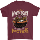 Amateur Mycologist Funny Mushroom Mens T-Shirt 100% Cotton Maroon
