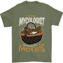 Amateur Mycologist Funny Mushroom Mens T-Shirt 100% Cotton Military Green
