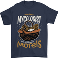 Amateur Mycologist Funny Mushroom Mens T-Shirt 100% Cotton Navy Blue