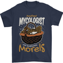 Amateur Mycologist Funny Mushroom Mens T-Shirt 100% Cotton Navy Blue