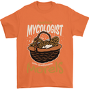 Amateur Mycologist Funny Mushroom Mens T-Shirt 100% Cotton Orange
