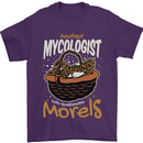 Amateur Mycologist Funny Mushroom Mens T-Shirt 100% Cotton Purple