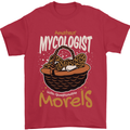 Amateur Mycologist Funny Mushroom Mens T-Shirt 100% Cotton Red