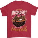 Amateur Mycologist Funny Mushroom Mens T-Shirt 100% Cotton Red