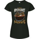 Amateur Mycologist Funny Mushroom Womens Petite Cut T-Shirt Black