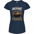 Amateur Mycologist Funny Mushroom Womens Petite Cut T-Shirt Navy Blue