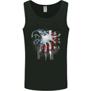 Amerian Eagle With Stars & Stripes Flag USA Mens Vest Tank Top Black
