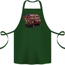 American Badass Muscle Car Cotton Apron 100% Organic Forest Green