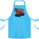 American Badass Muscle Car Cotton Apron 100% Organic Turquoise