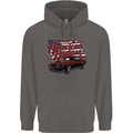 American Badass Muscle Car Mens 80% Cotton Hoodie Charcoal