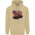 American Badass Muscle Car Mens 80% Cotton Hoodie Sand