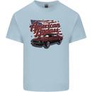 American Badass Muscle Car Mens Cotton T-Shirt Tee Top Light Blue