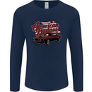 American Badass Muscle Car Mens Long Sleeve T-Shirt Navy Blue