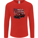 American Badass Muscle Car Mens Long Sleeve T-Shirt Red