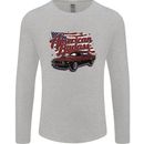 American Badass Muscle Car Mens Long Sleeve T-Shirt Sports Grey