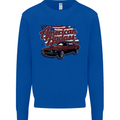 American Badass Muscle Car Mens Sweatshirt Jumper Royal Blue