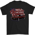 American Badass Muscle Car Mens T-Shirt Cotton Gildan Black