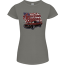 American Badass Muscle Car Womens Petite Cut T-Shirt Charcoal