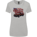 American Badass Muscle Car Womens Wider Cut T-Shirt Sports Grey
