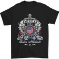 American Biker Attitude Motorcycle America Mens T-Shirt Cotton Gildan Black