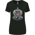 American Biker Attitude Motorcycle America Womens Wider Cut T-Shirt Black