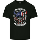 American Biker Motorbike Motorcycle USA Kids T-Shirt Childrens Black
