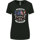 American Biker Motorbike Motorcycle USA Womens Wider Cut T-Shirt Black
