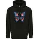 American Butterfly Flag USA July 4th Childrens Kids Hoodie Black